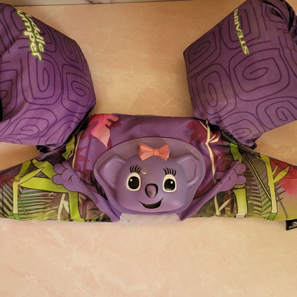 Stearns koala Purple girl chest 30-50 lb limit swimming accessories floatie